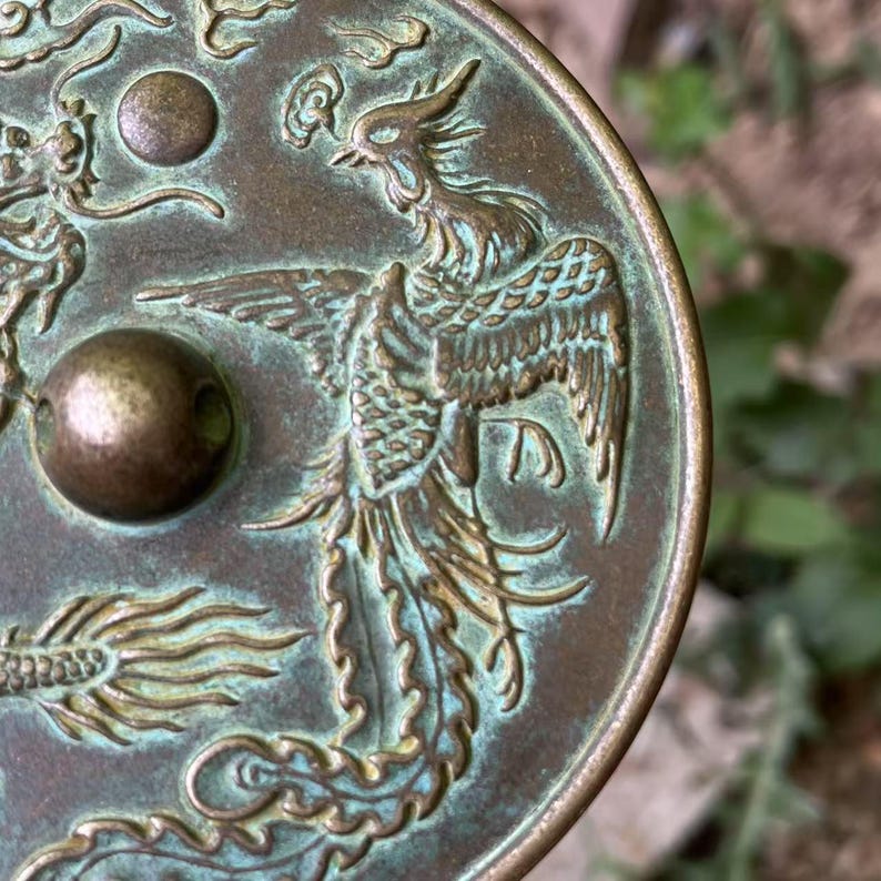 Dragon, Phoenix & Bagua Bronze Feng Shui Mirrors