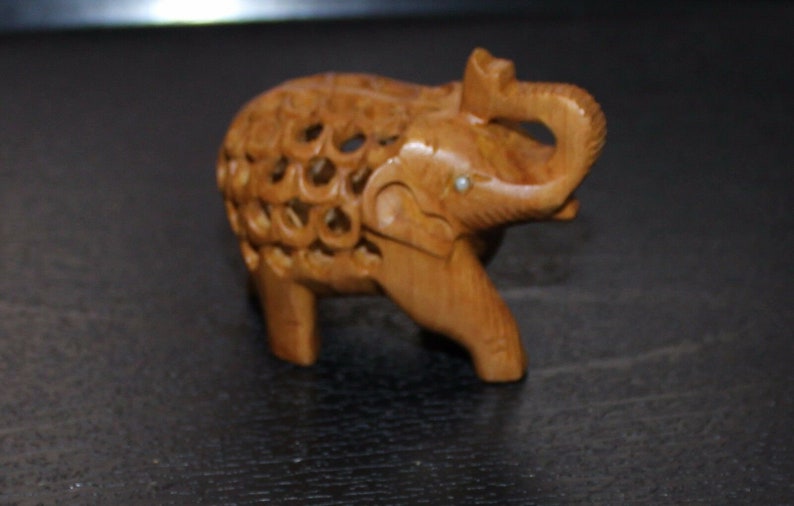 Beautiful Hand Carved Elephant, Wooden Elephant, Indian handicraft, gift