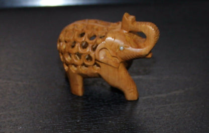 Beautiful Hand Carved Elephant, Wooden Elephant, Indian handicraft, gift