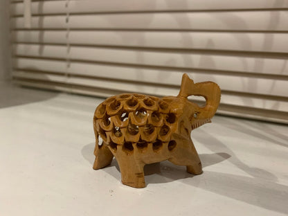 Beautiful Hand Carved Elephant, Wooden Elephant, Indian handicraft, gift