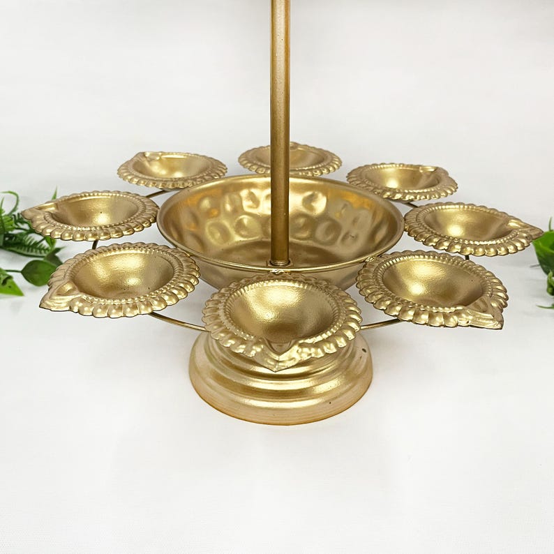Handcrafted Metal Multi-Tier Diya Stand