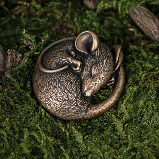 Bronze Mini Dormouse Collectible Ornament Gift