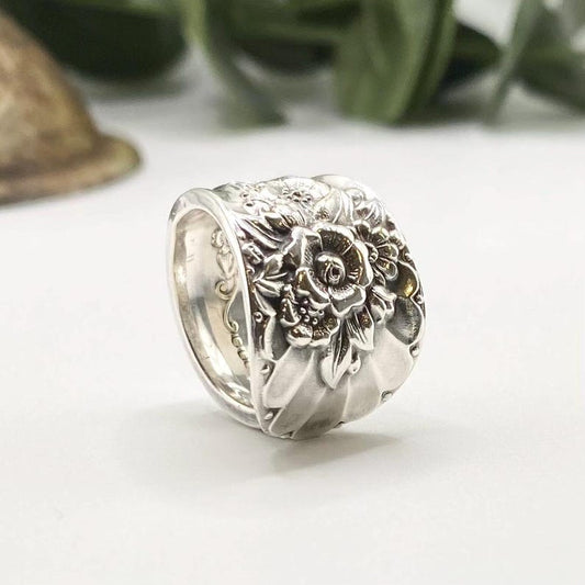 Spoon Ring, 1953 JUBILEE, Vintage Silverware Jewelry Ring