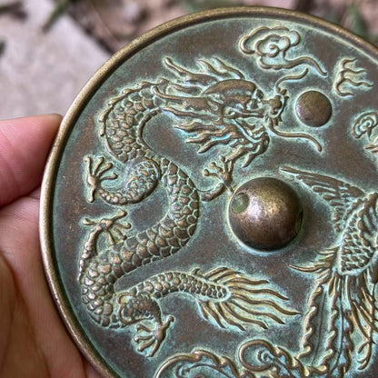 Dragon, Phoenix & Bagua Bronze Feng Shui Mirrors
