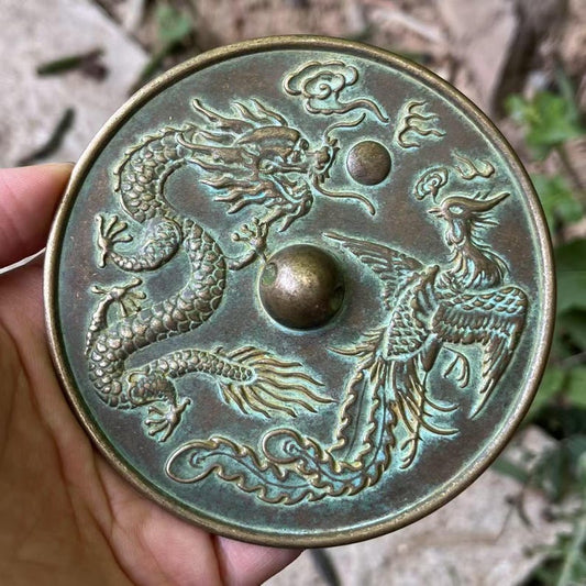 Dragon, Phoenix & Bagua Bronze Feng Shui Mirrors