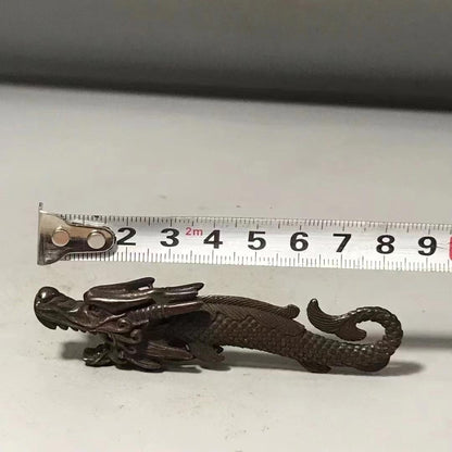 Antique Handicrafts Copper Alloy Fish Dragon Statue Vintage Bottle Opener